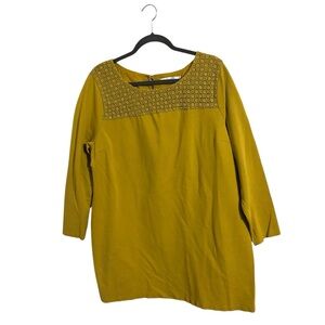 Boden Crochet Long Sleeve Tunic Dress Size 18‎